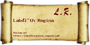 Labáth Regina névjegykártya